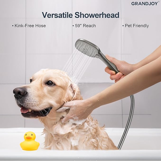 Brushed Nickel 10 Inch Rainfall Shower System with Handheld Spray & Adjustable Slide Bar, Wall Mount Bathroom Shower Faucet Set, Valve Included