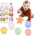 Sensory Balls for Babies - 6 Pack, Ball for Toddlers 1-3, Soft & Textured Montessori Baby Toys 6 to 12 Months, Wheat Straw Toddler Balls for Infant Development