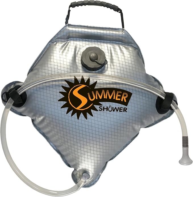 Advanced Elements - Summer Shower/Solar Shower - Different Capacity - Shower Head - Reflective Mirror - Fill Valve - Black or Silver