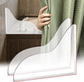 TheBlackSpot Shower Splash Guard for Bathtub, Bathroom Shower Corner Water Guards to Keep Water in for Bath Tub, Waterproof Self-Adhesive Upgrade 9.25 x 11.25 inches - 2 Pack