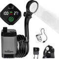 innhom Portable Camping Shower, 6000mAh Rechargeable Camp Shower Pump with LED Display, 2 Mode Electric Portable Shower for Camping, Hiking, Travelling, Washing