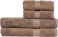 Christy Renaissance 4 Piece Brown Towel Set | 100% Egyptian Cotton | Luxury Bathroom Towels | Soft and Super Absorbent | 675 GSM | 2 Bath Sheet 2 Hand | Mink