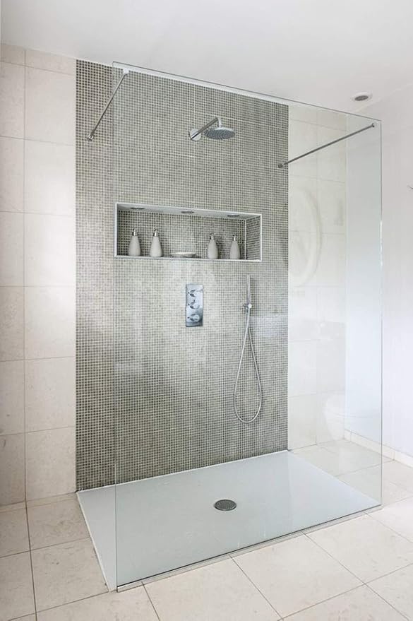 Huge Ready for Tile Waterproof Leak Proof 14" x 50" Bathroom Recessed Shower Niche - Single Bathroom Shelf Organizer Storage for Shampoo & Toiletry Storage - Flush Mount Installation, Black