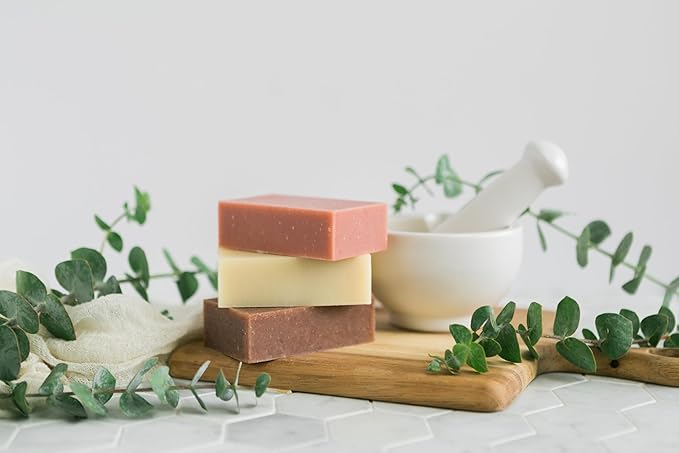 3 Pk Tobacco Flower Organic Soap Bars, Handmade in USA, Natural & Cruelty Free (3 Pack, Tobacco Flower)