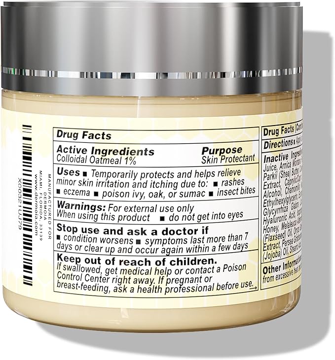Manuka Honey Cream - Eczema Cream for Adults & Kids - Seborrheic Dermatitis Cream for All Skin Types - Eczema Honey Cream for Redness & Itch Skin Relief with Aloe Vera - 4oz