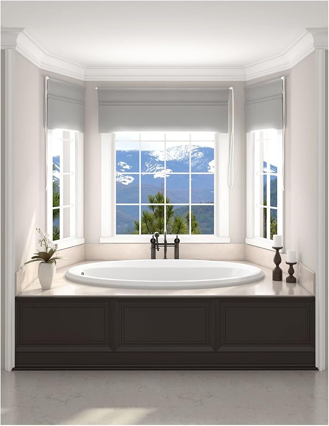 Jacuzzi SIGNATURE Acrylic Drop-In Bathtub, Soaking Sanctuary, Slip Resistant, Universal Drain Placement, 72" (L) x 42" (W), Oval, Oyster