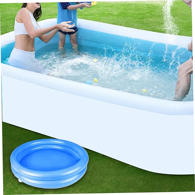 Foot Bath for Pool Entry Pool Foot Bath 23.6x23.6x6.3 Inflatable Foot Bath Round Portable Foot Soaking Bath Basin for Pool Entry Ladder Home Spa Clean Feet
