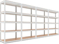 HOMEDANT House 5 Tier Laminated Metal Shelving Unit Adjustable Storage Utility Rack Heavy Duty Shelves Organization Multipurpose Shelf Kitchen Garage Pantry Closet (4, (M) 36.2" W, White)