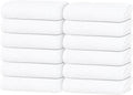 Tens Towels Pack of 12 Washcloths, 12 x 12 Inches, Lighter Weight, Quick to Dry, Super Soft & Absorbent, Gentle Face Towels, Hotel Quality, Perfect for Bathroom, Gym, Spa (White, 12 Pack)