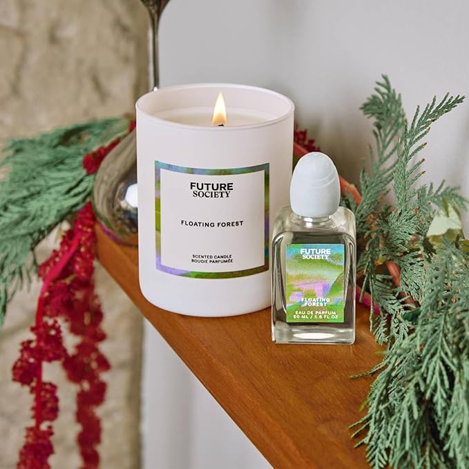 Future Society Floating Forest Luxury Home & Body Gift Set - Includes Body Wash, Body Lotion, & 2oz Scented Candle - Aquatic Floral with Notes of Bergamot, Freesia & Musk - Beauty Gifts for Women
