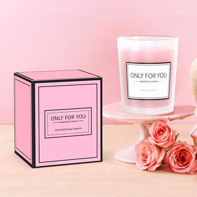 Christmas Spa Gift Basket with Bath Essentials- Pink Rose Relaxation Kit Set, Birthday Spa Items Box for Women, Wife, Mom, Sister, Mom, Her, Friends