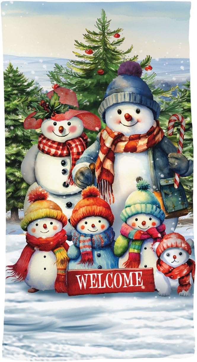 Briarwood Lane Snow Family Cotton Hand Towel