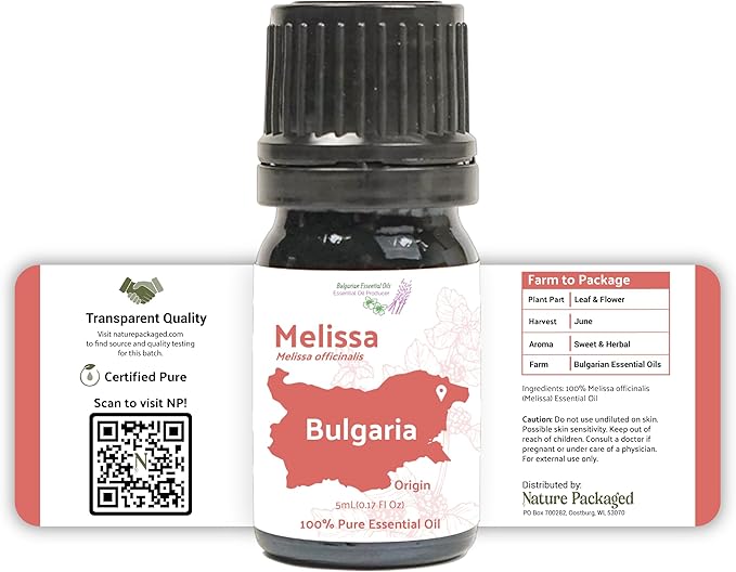Melissa Essential Oil - Direct from Bulgarian Essential Oils in Bulgaria - Pure Essential Oil for Diffusers and Aromatherapy | 100% Pure Therapeutic Grade (2LBS)