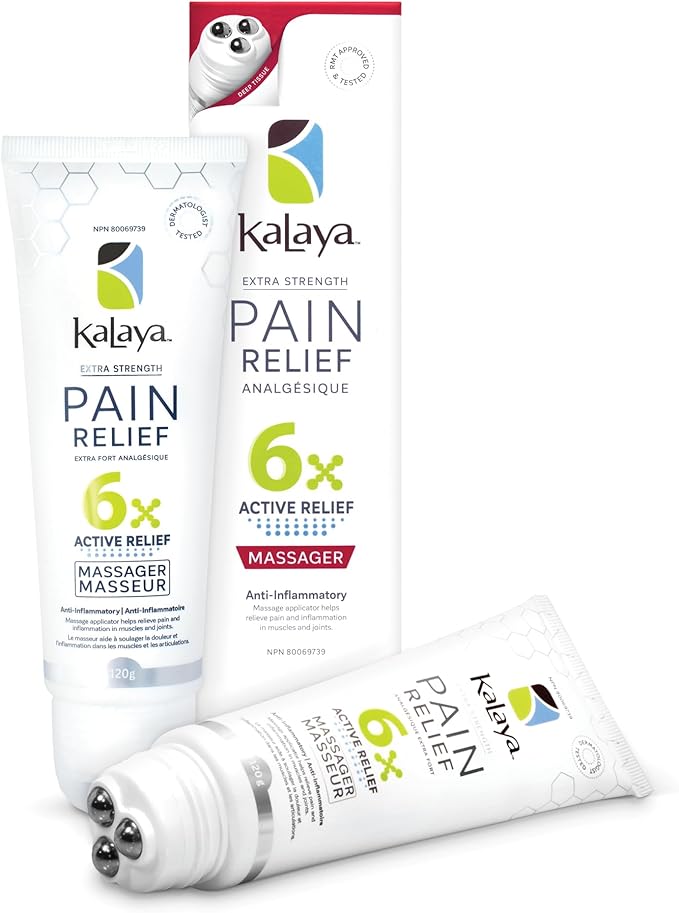 Kalaya Pain Relief Cream with Arnica – Fast-Acting Joint & Muscle Pain Relief – 6 Natural Ingredients – No-Mess Applicator – RMT-Inspired Design – Dermatologist Tested – 4.2 oz