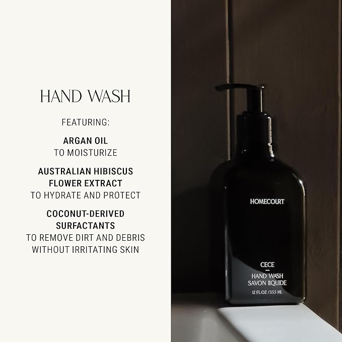 Homecourt Hand Wash, Gently Cleanses & Hydrates, Removes Dirt & Debris Without Irritating Skin, Clean Formula, Mandarin Basile, 12 fl oz, 2.0