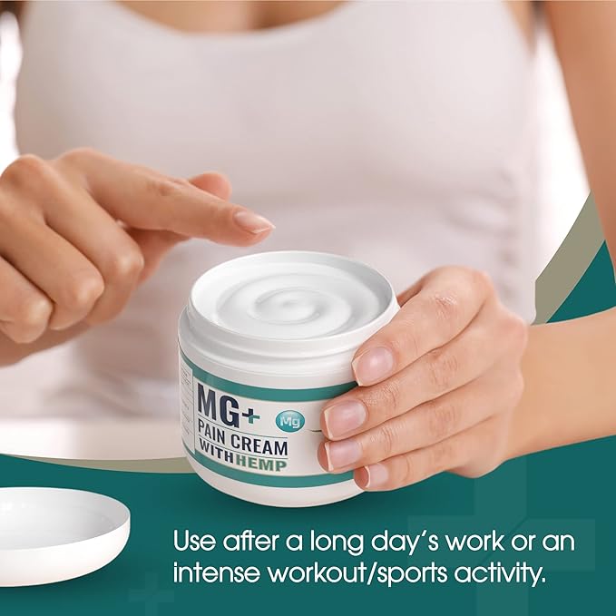 MARS WELLNESS MG+ Hemp Pain Cream (4 oz) - Magnesium & Arnica Cream - 5 Pack