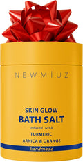 Natural Detox Bath Salt Soak Magnesium Epsom Salt Vitamin C Moisturize Skin Turmeric Orange Arnica Essential Oil Relaxation Stress Relief Gift Women