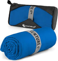 VENTURE 4TH Quick Dry Towel. Microfiber Travel Towel Ideal for Camping, Hiking, Backpacking, Gym. Lightweight & Fast Drying Travel Towels for Body. Compact & Easy to Pack - Blue Large