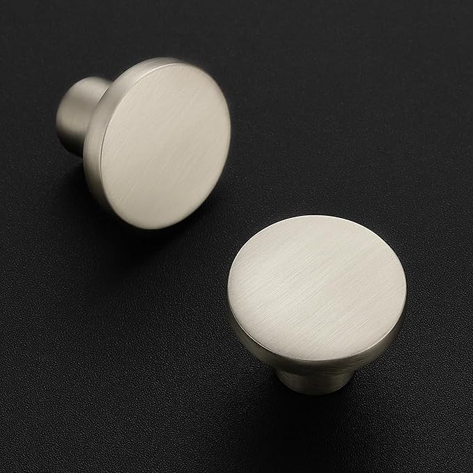 Ravinte 60 Pack Cabinet Knobs Brushed Nickel Kitchen Cabinet Knobs Round Dresser Drawer Pulls Closet Door Pulls 1-1/5 Inch