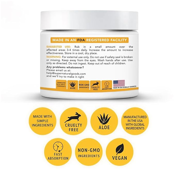 Super Natural Goods Manuka Honey Cream (4oz) – Hydrating Lotion for All Skin Types Suitable for Kids and Adults | Moisturizing Body Cream with Real Manuka Honey Aloe Vera Juice and Cocoa Butter