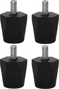 OCS Parts Adjustable Rubber Bumper Feet, Levelers, 1/4-20 Thread, Solid Rubber (4)