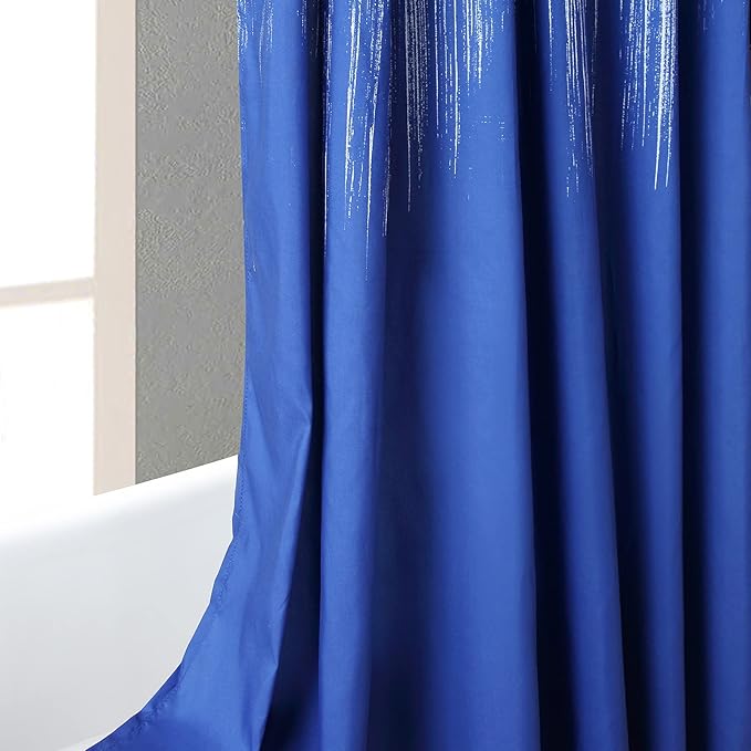 Blue Shower Curtain, Royal Blue Ombre Fabric Shower Curtains for Bathroom, Waterproof Bathroom Shower Curtains, 72" W x 72" H