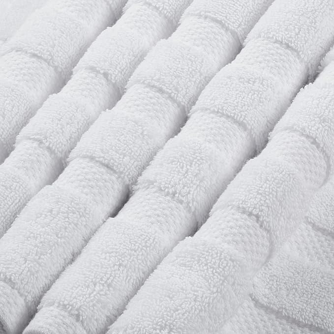 SOFE H&L | Olea Luxury Turkish Cotton Bath Towel Set of 1 : 1 Jumbo Bath Towel White | Premium, Soft, Durable, Absorbent | XL Bath Towels Oversized