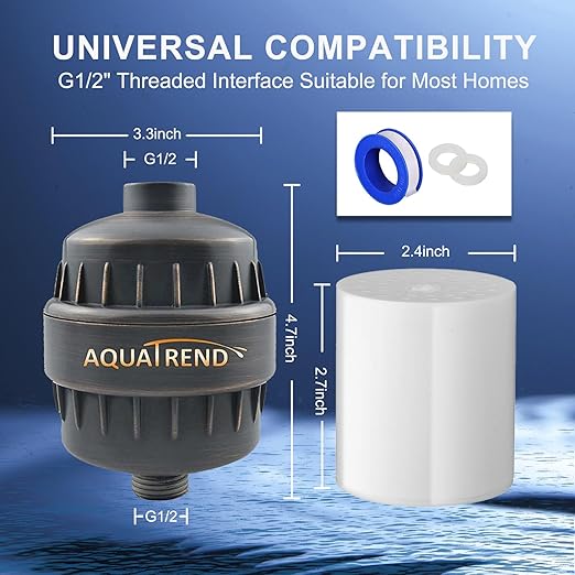 Shower Water Filter, 15 Stage Shower Head Filter for Hard Water, High Output Water Filters for Removing Chlorine and Fluoride, Improves the Condition of Your Skin, Hair and Nails - ORB