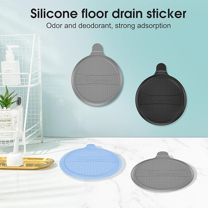 Silicone Drain Stopper for Shower & Tub,Shower,Sink,Bathtub,Floor Drain- Super Seal for Hair Clog Prevention,No More Leaks & Bad Smells - 5.9″x 7.3″,3 Pack (Patented Product)