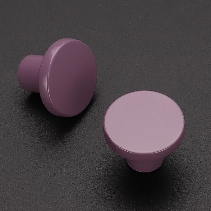 Ravinte 30 Pack Cabinet Knobs Purple Kitchen Cabinet Knobs Round Dresser Drawer Pulls Closet Door Pulls 1-1/5 Inch