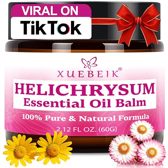 Helichrysum Multipurpose Balm - Natural Soothing Hydrating Salve with Helichrysum Oil for Thin, Fragile, B-ruised & Aging Skin | Moisturizes & Revitalizes Body & Face - 60G/2OZ