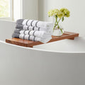 Great Bay Home Decorative Hand Towel Set - Luxury Cotton 4 Pack 26x16 Hand Towel Set - Luxurious, Ultra-Soft, Durable Towels for Bathroom Decor (Dark Grey/Light Grey)