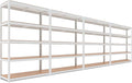 HOMEDANT House 5 Tier Laminated Metal Shelving Unit Adjustable Storage Utility Rack Heavy Duty Shelves Organization Multipurpose Shelf Kitchen Garage Pantry Closet (4, (L) 48.1" W, White)