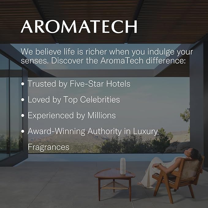 AromaTech Santal Aroma Essential Oil Blend: Luxury Hotel Inspired Aromatherapy with Amber, Vanilla, Cedar & Sandalwood for Ultrasonic Diffusers & Nebulizers - 4 fl oz, 120 mL