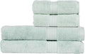 Christy Renaissance 4 Piece Blue Towel Set | 100% Egyptian Cotton | Luxury Bathroom Towels | Soft and Super Absorbent | 675 GSM | 2 Bath Sheet 2 Hand Towel | Eggshell