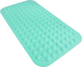 Anti-Slip Bathtub Shower mat, 27.5×14.5（Approximately 70×37cm） inch Soft Oversized Machine Washable Non-Slip Bathtub mat with Drainage Holes, Bathroom Floor Suction Cup.（1-Opaque Mars Green）