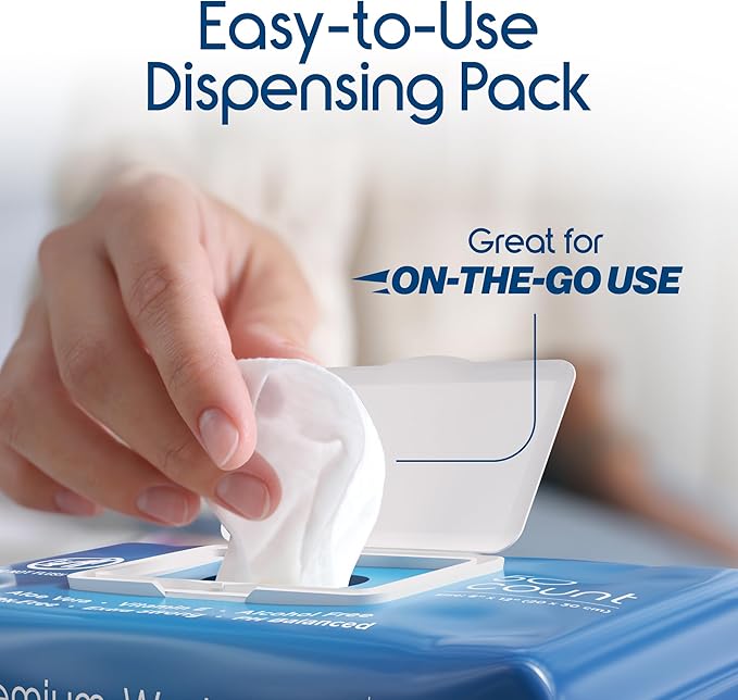 Inspire Adult Wet Wipes, Wash Cloths | Adult Wipes for Incontinence & Cleansing for Elderly, 8"x12" (200 count)