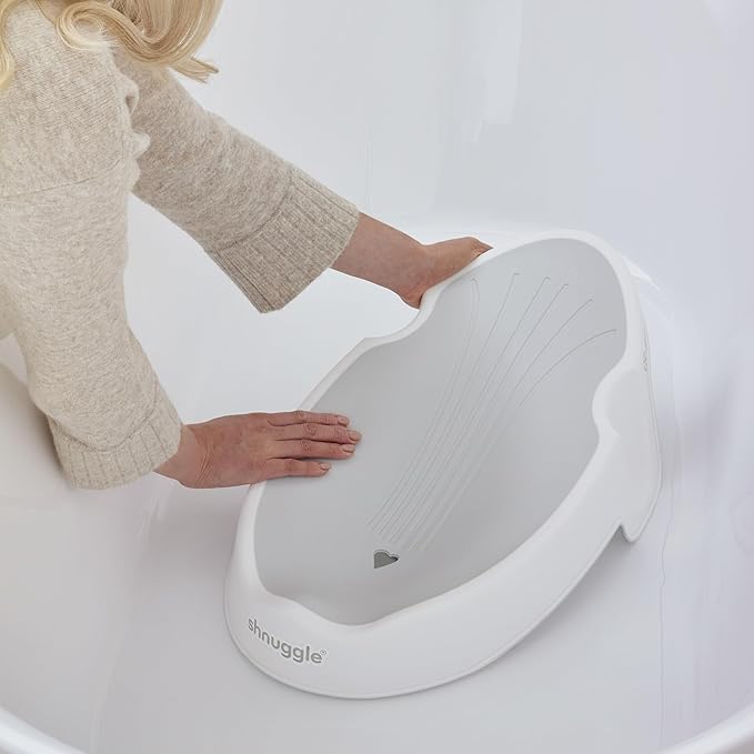 Shnuggle | Newborn Baby Bath Support | Ergonomic Soft-Touch Seat | Lightweight Non-Slip Base | Compact | Perfect for Babies up to 6 Months