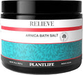 Plantlife Arnica Relieve Mineral Bath Salts - Made with Arnica and 100% Pure Essential Oils - Relieve Products are a Homeopathic Solution for Everyday Use - Works Quickly and Effectively - 16 oz