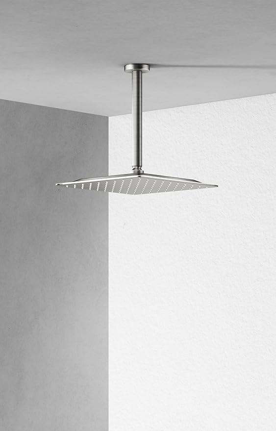 VBFF-Shower Head,rain shower head, 8 inch- Square Shower Head, 1.8 GPM Flow Rate, rainfall showerhead,VBFF07 (Brushed Nickel)