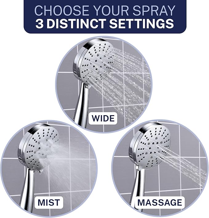 HammerHead Solid Metal Rain Shower System Set with Handheld and 10" Rainfall Head, Shower Valve and Trim Kit, 2-Handle Shower Faucet Set with 2 Way Diverter Body – Matte Black