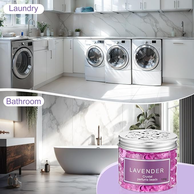 10 Pack Odor Eliminator Gel Beads, Pet Scents Gel Deodorizing Air Fresheners Beads Care for Home 4 oz Odor Eliminates in Bathrooms Cars Boats (Lemon, Sea, Rose, Jasmine, Lavender)