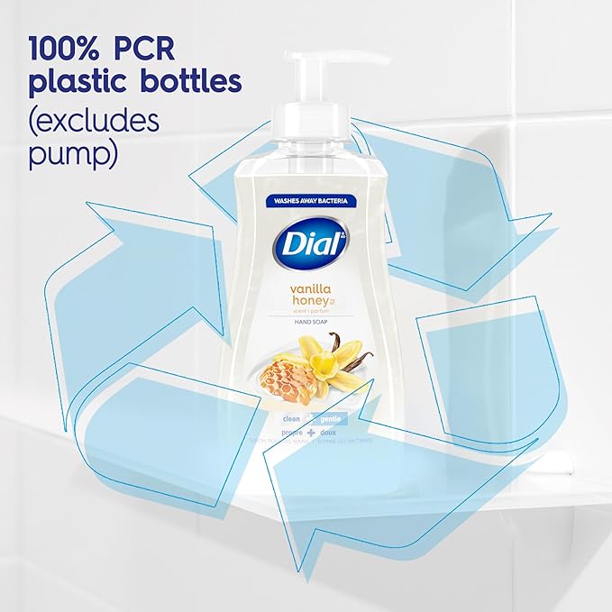 Dial Liquid Hand Soap, Vanilla Honey Scent, 52 Fl Oz Hand Soap Refill (Pack of 3), Dermatologist-Tested, Gentle Formula
