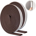 SUNMON Weather Stripping Door Seal Strip, 33Feet (10M) D-Type Soundproofing, Self Adhesive Foam Weatherstrip for Door and Window (Brown)