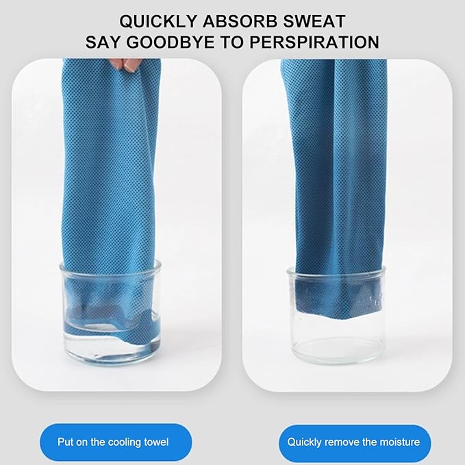 Portable Quick Dry Gym Towel Wicking Workout Cooling for Hiking Gym Sports Light Weight Washcloth Compact Travel Cooling Sweat