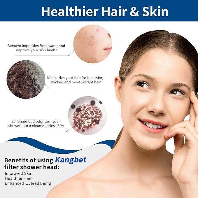 Filtered Shower Head | Shower Filter for Hard Water | Reduces Impurities | Stops Hair Loss, Soothes Dry Skin & Scalp - Chrome