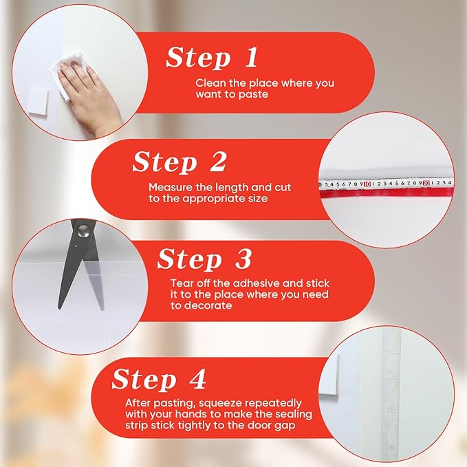 T-Shaped Clear Silicone Weather Stripping Seal Strip - 20Ft 1.96In Wide, Self-Adhesive Door and Window Draft Stopper for Gaps, Energy Saving, Indoor/Outdoor Use, Heavy Duty Door Seal for Side of Door