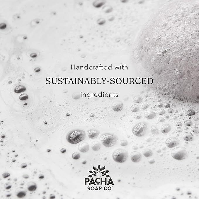 Pacha Soap Co. Froth Bath Bombs - Calm Bundle, Scents of Jasmine, Clary Sage, and Lavender, Handcrafted Aromatherapy Bath Bombs, Moisturizing, Naturally Inspired & Made in The USA, 2-Pack (8 Pieces)