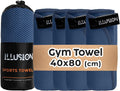 illusion Small Microfiber Gym Towels for Men and Women Active Sports (32" L x 16''W)-Lightweight Quick Dry Gym Towel for Sweat-Workout Towels Ideal for Yoga, Camping, Running, and Outdoor Activities