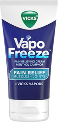 Vicks VapoFreeze Menthol Pain Relieving Cream 3oz, for Muscles & Joint Pain Associated with Arthritis, Simple Backaches, Strains, Sprains, Bruises, Vicks Vapors, Penetrating Formula